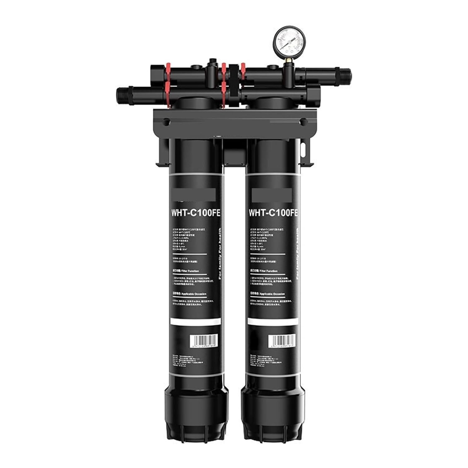 Ngbff Water Filter System Wht-C102 - 2 Stage Commercial Carbon Fiber Filter For Clean Drinking Water