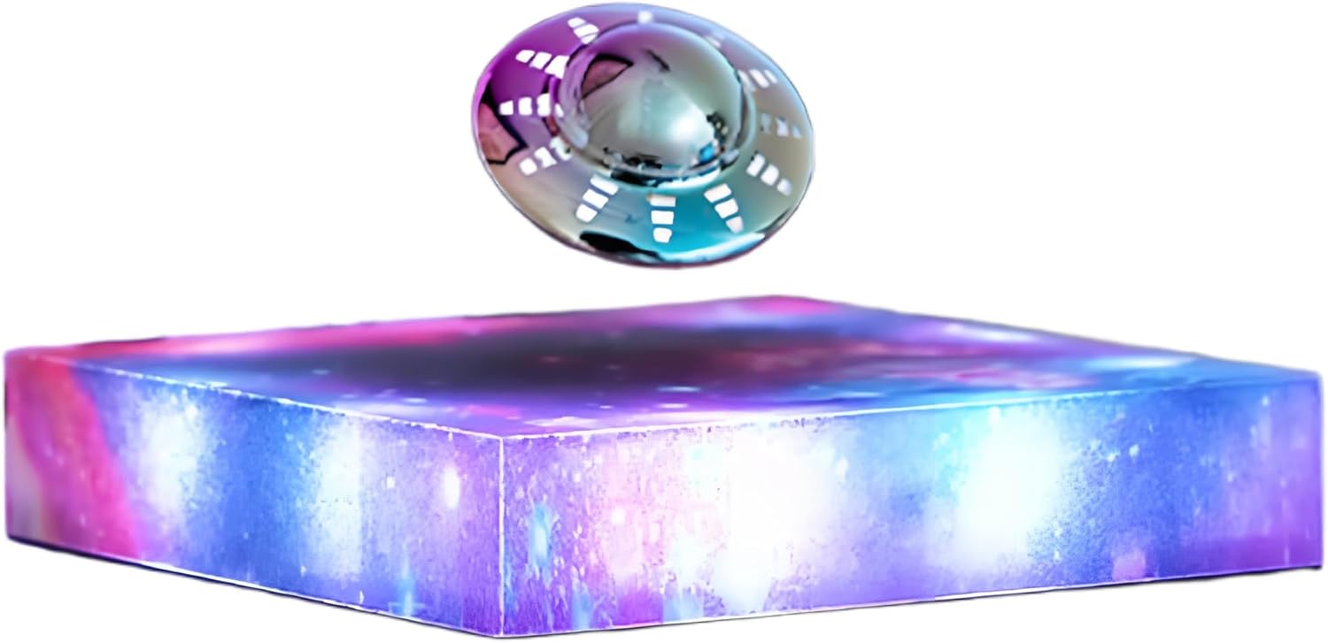 Yianctrd Levitating Ufo Lamp With Rgb Galaxy Light And 360-Degree Rotation