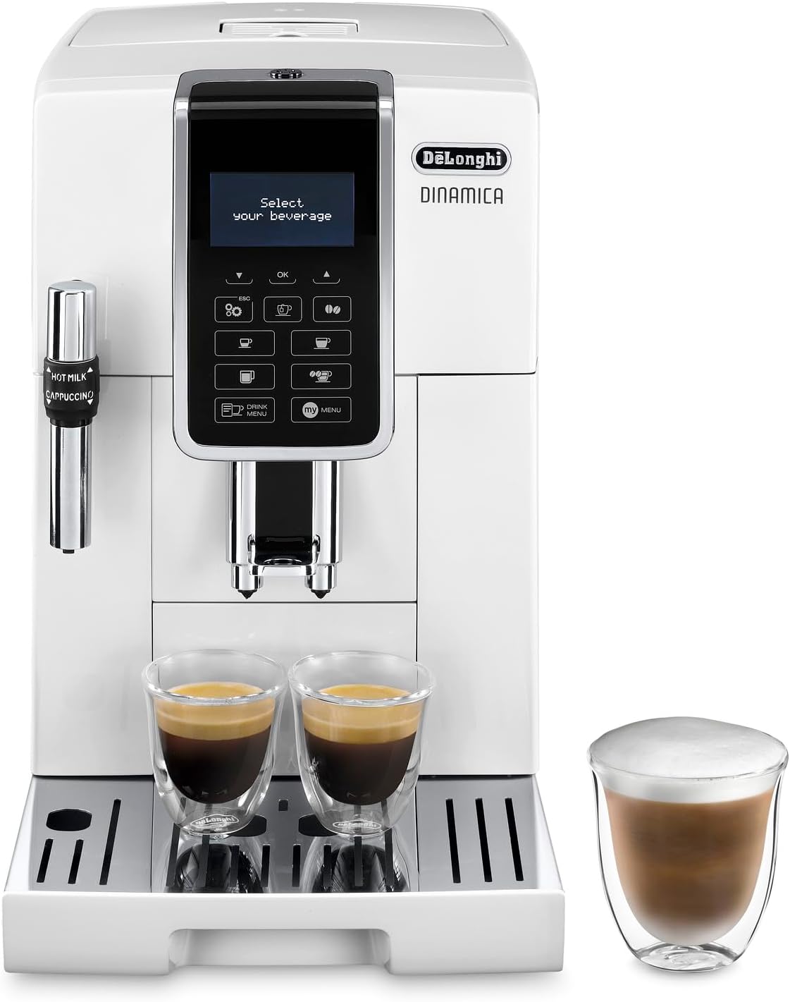 De'longhi Dinamica Ecam 350.35.W Fully Automatic Bean To Cup Coffee Machine