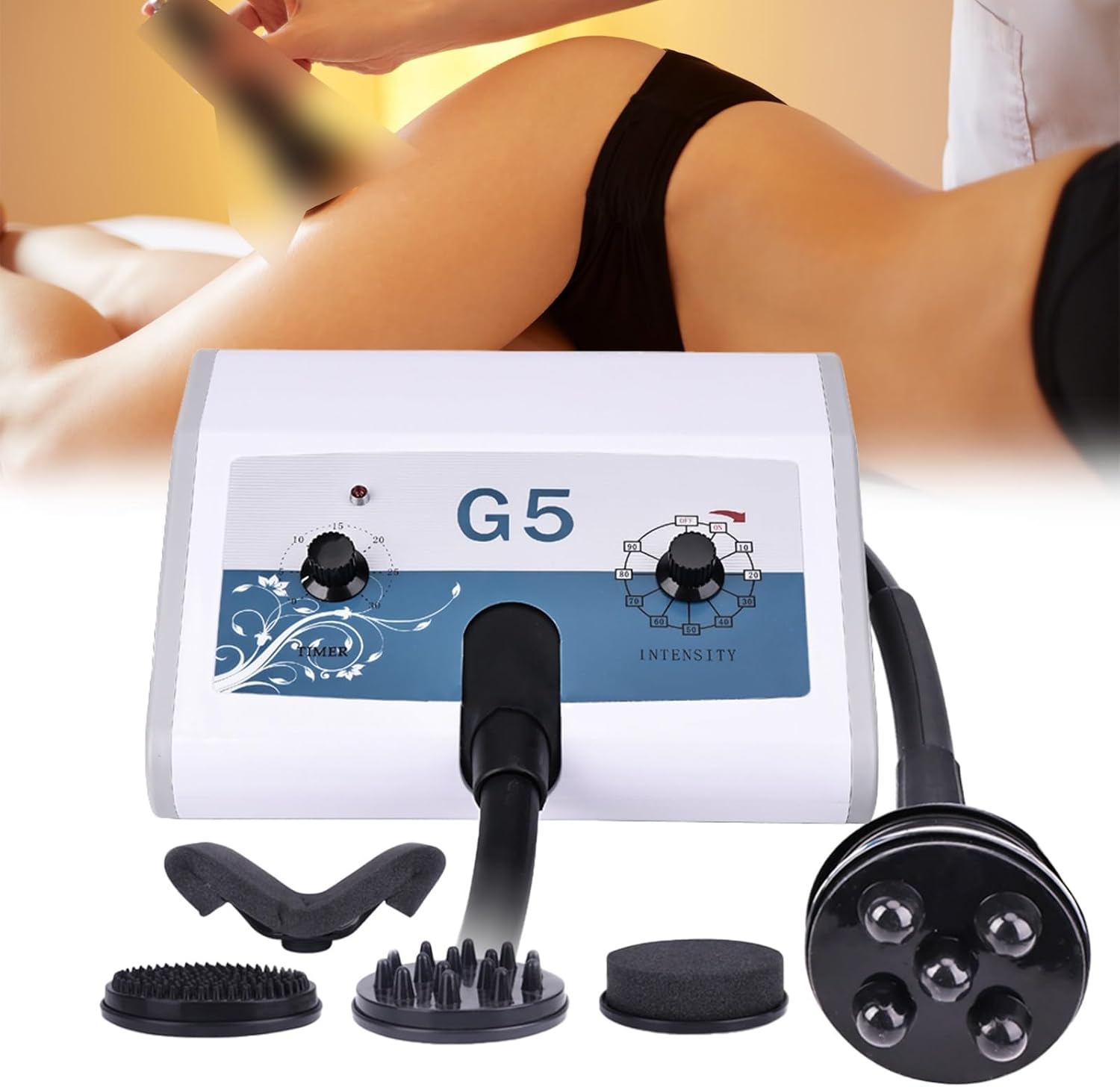 Kyztmhc Vibration Massage Machine 110V/220V - 5 Head Anti Cellulite Massager For Weight Loss And Slimming