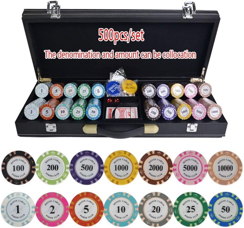 Tx Girl Texas Hold'em Poker Chips Set - 500 Piece Clay Chip Set With Leather Case