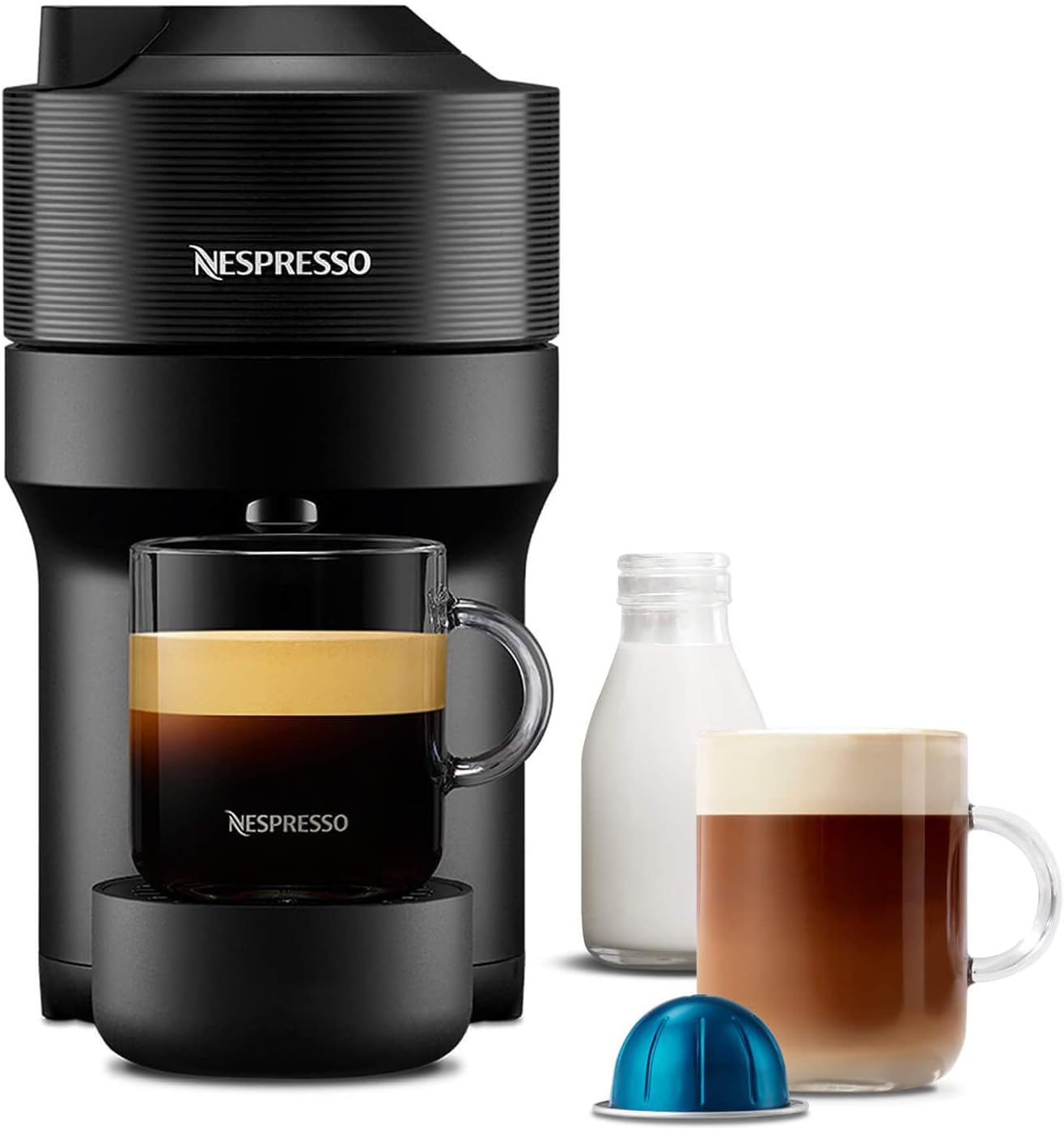 Nespresso Env90.B Vertuo Pop Automatic Coffee Machine, Liquorice Black