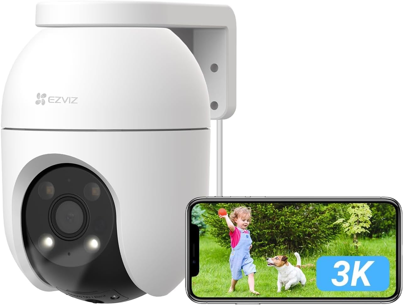 Ezviz C8C 3K Wifi Security Camera Outdoor Wired, 360° View, Colour Night Vision