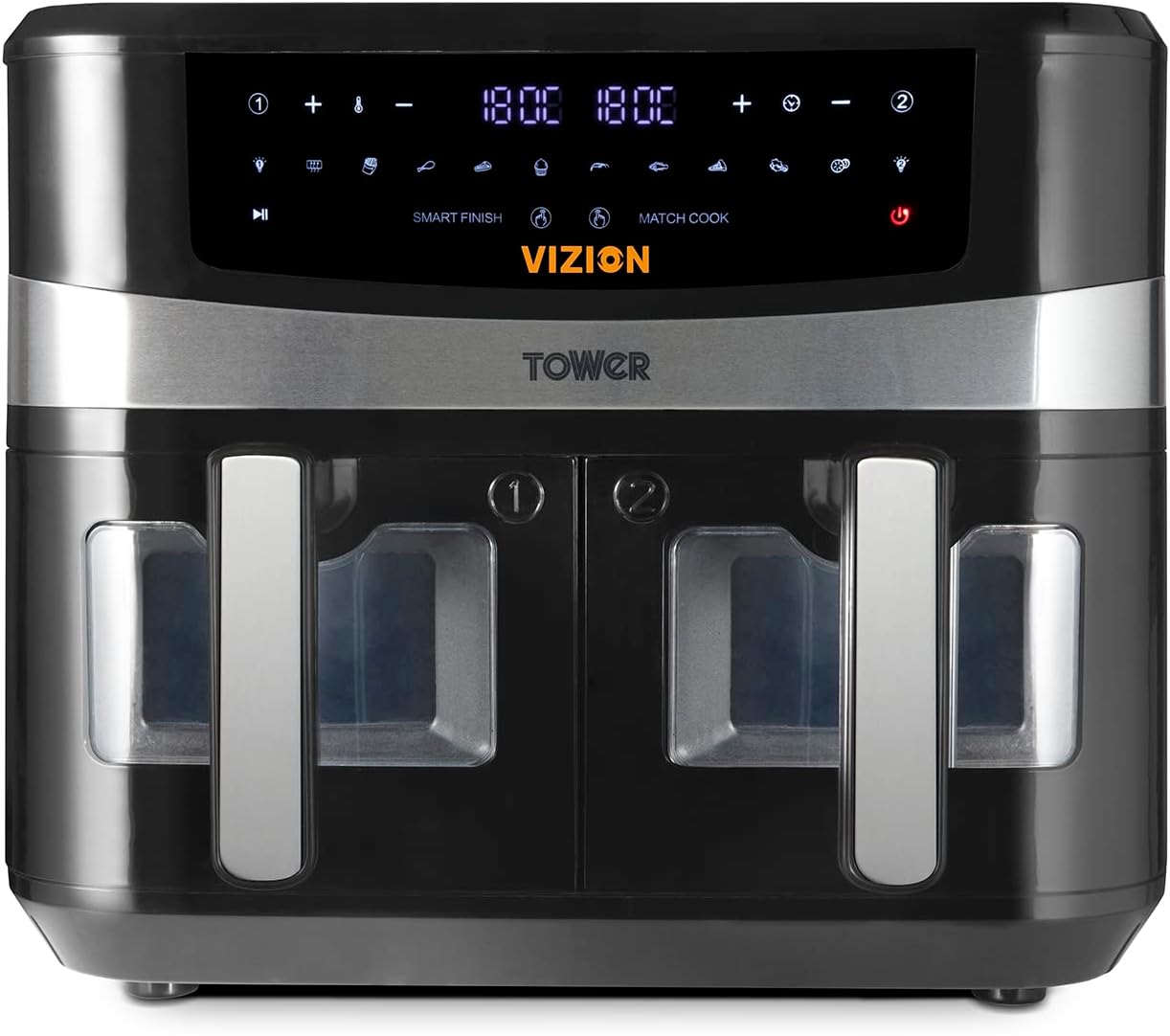 Tower T17100 Vortx Vizion 9L Dual Basket Air Fryer Black