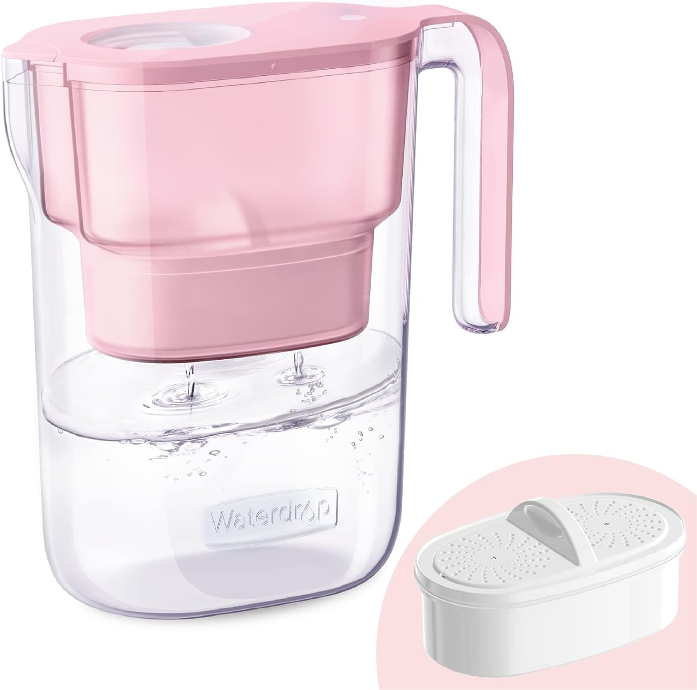 Waterdrop Elfin Nsf Certified 2.5L Fridge Water Filter Jug Wd-Pt-05P Pink