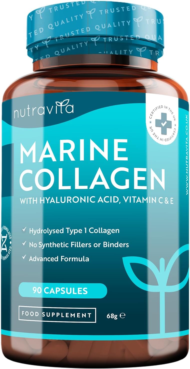 Nutravita Marine Collagen 1000Mg Enhanced With Hyaluronic Acid 100Mg - 90 Capsules