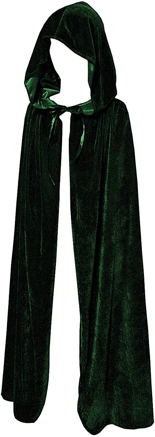 Discoball Kids Devil Costume Cloak Hooded Velvet Witch Cape 100Cm