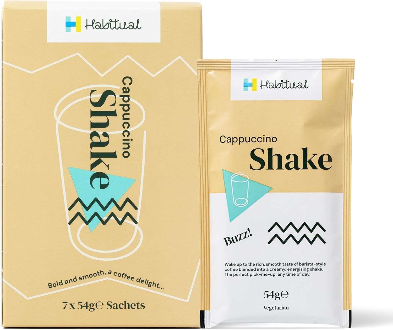 Habitual Pack Of 7 Meal Replacement Shakes - Low Calorie High Protein Diet Shakes For Weight Loss And Diabetes Remission