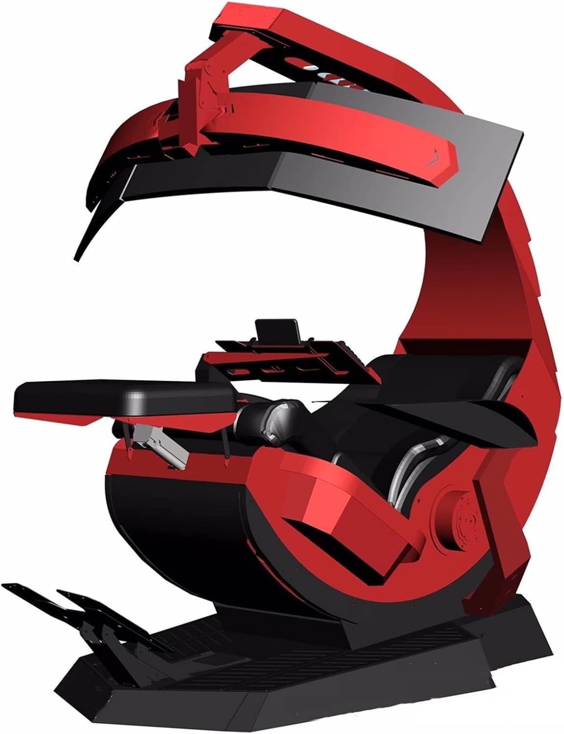 Generic Gvthobbhq-Red Ergonomic Gaming Chair Computer Cockpit With Massage & Heating Functionality