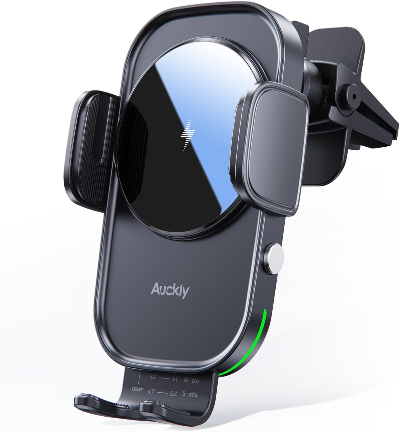 Auckly Qi 15W Wireless Car Charger & Phone Holder With Automatic Clamping For Iphone And Samsung Models