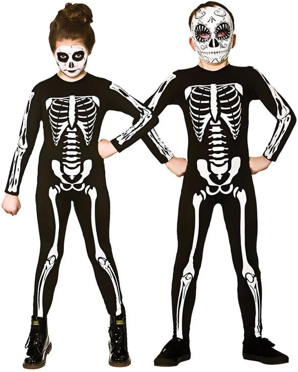 Wicked Costumes Kids Unisex Skeleton Jumpsuit Halloween Fancy Dress Costume