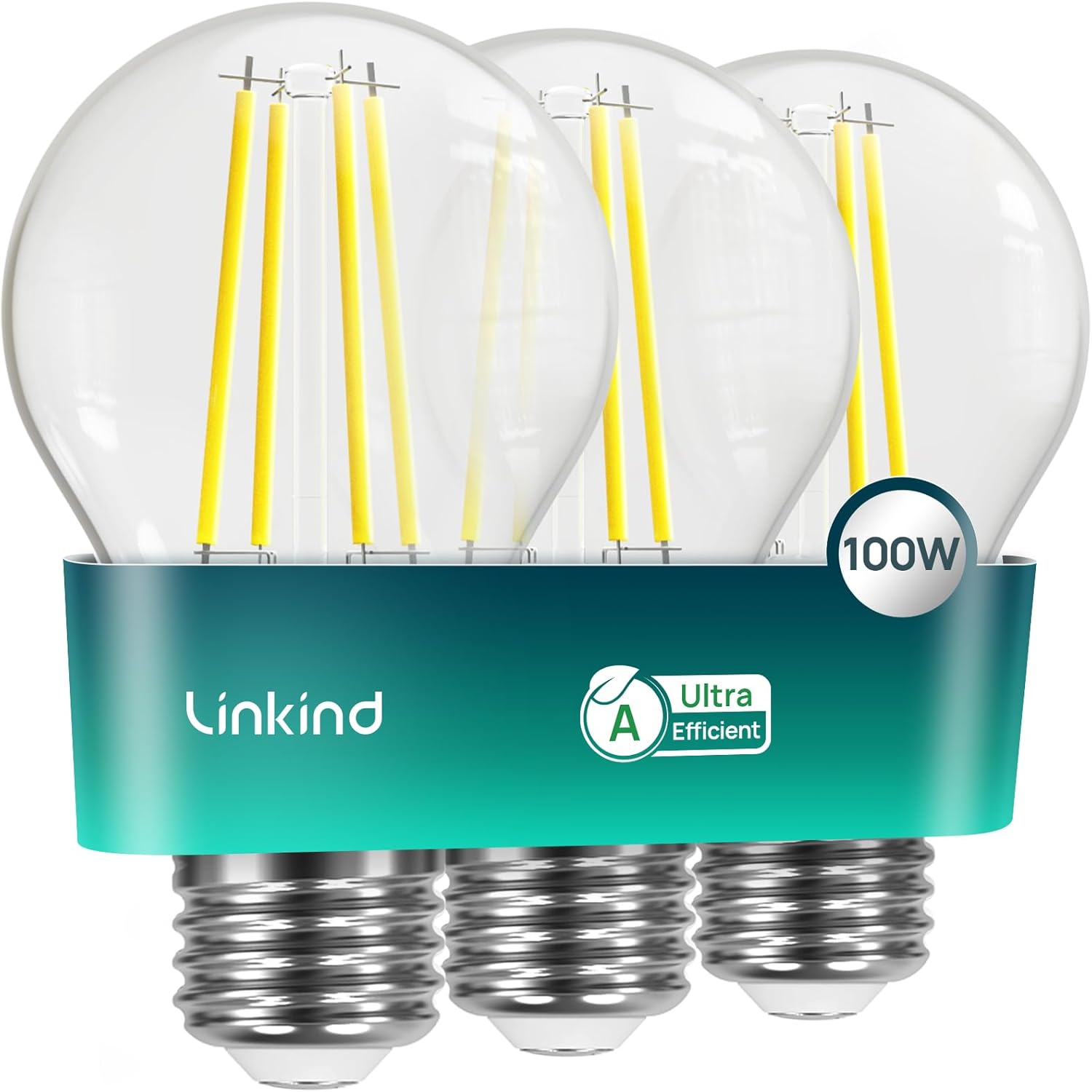 Linkind E27 Led Bulb, 7.2W Ultra-Efficient A-Rated Equivalent To 100W, Warm White 2700K