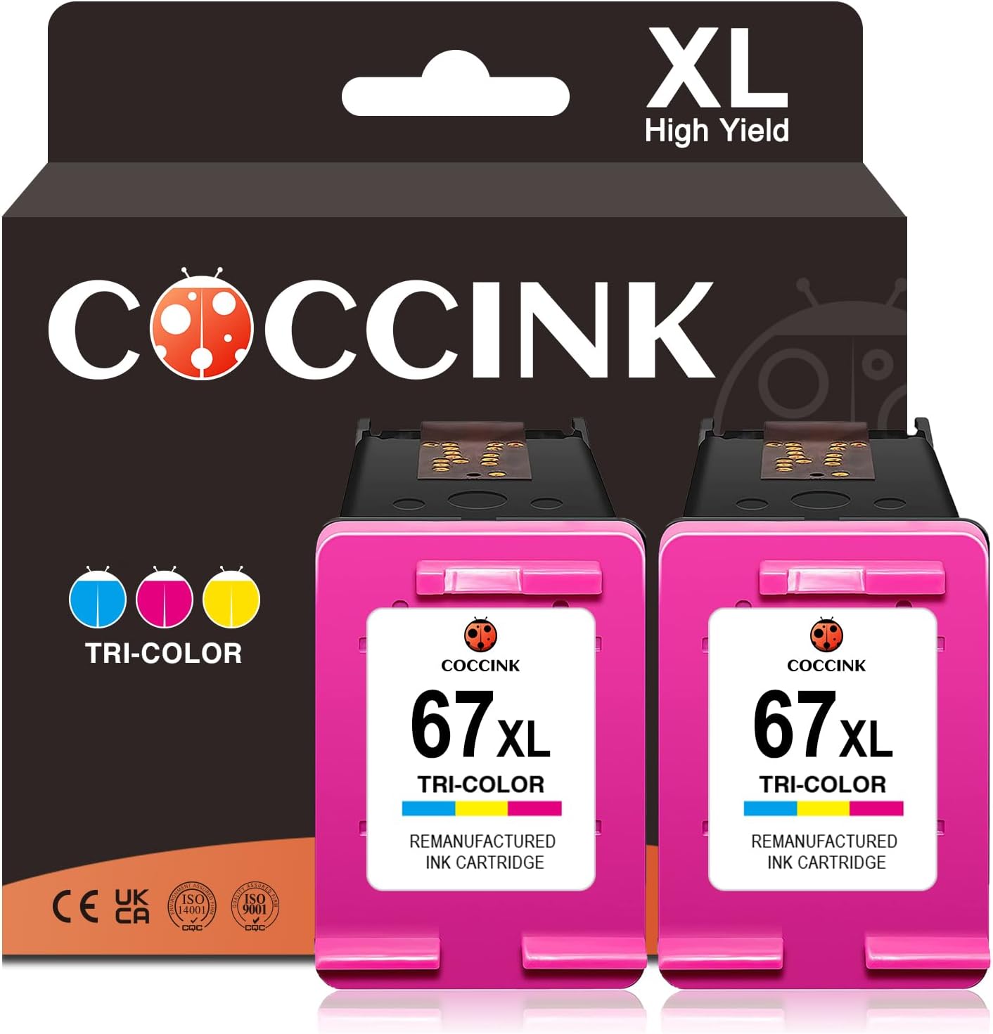 Coccink 67Xl Color Ink Cartridge For Hp Deskjet & Envy Printers