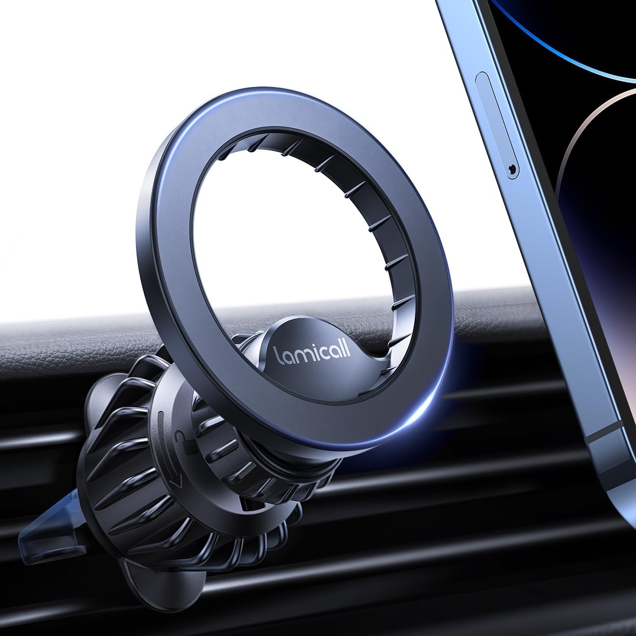 Lamicall Car Phone Mount For Magsafe - Magnetic Air Vent Holder For Iphone 12-16 Series & Magsafe Cases