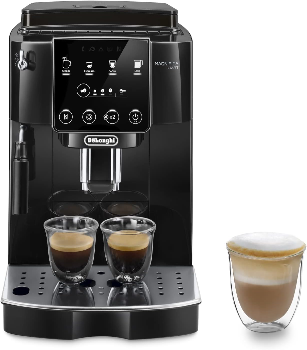 De'longhi Magnifica Ecam222.20.B Automatic Coffee Machine With Milk Nozzle, Bean-To-Cup Espresso Technology