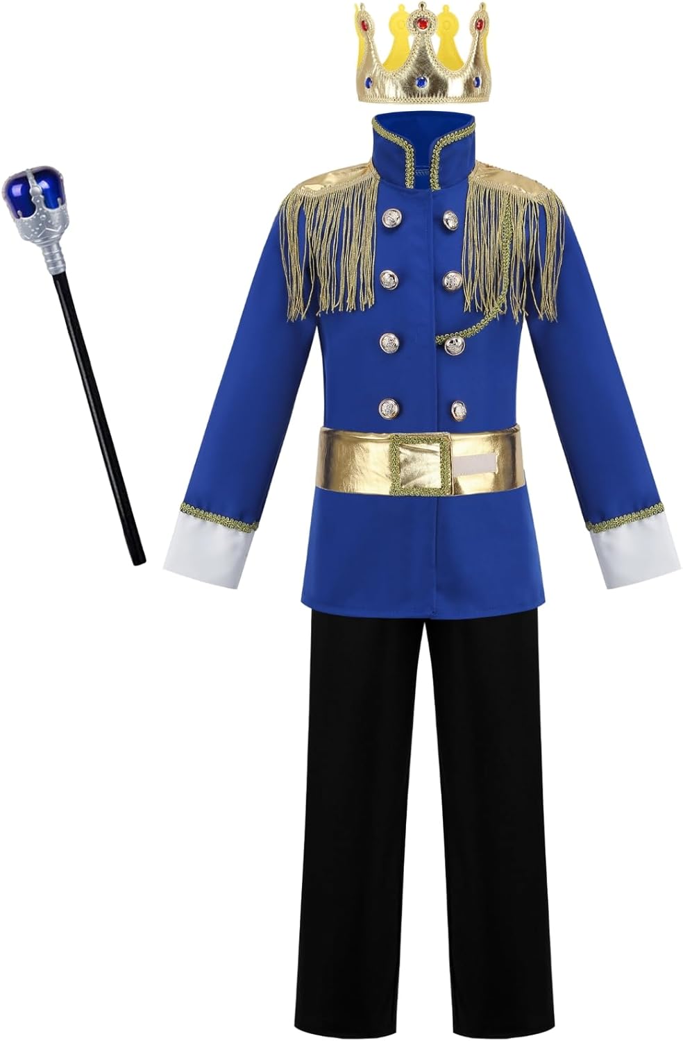 Maxtoonrain Prince Charming Costume For Kids - 5 Piece Royal Dress Up Set