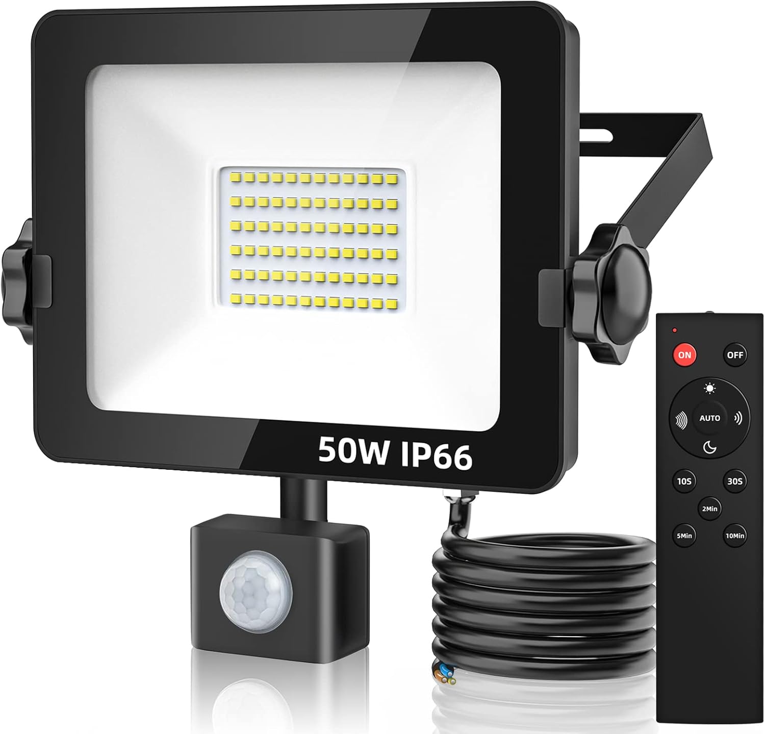 Aomeya 50W Motion Sensor Outdoor Security Light With Remote Control