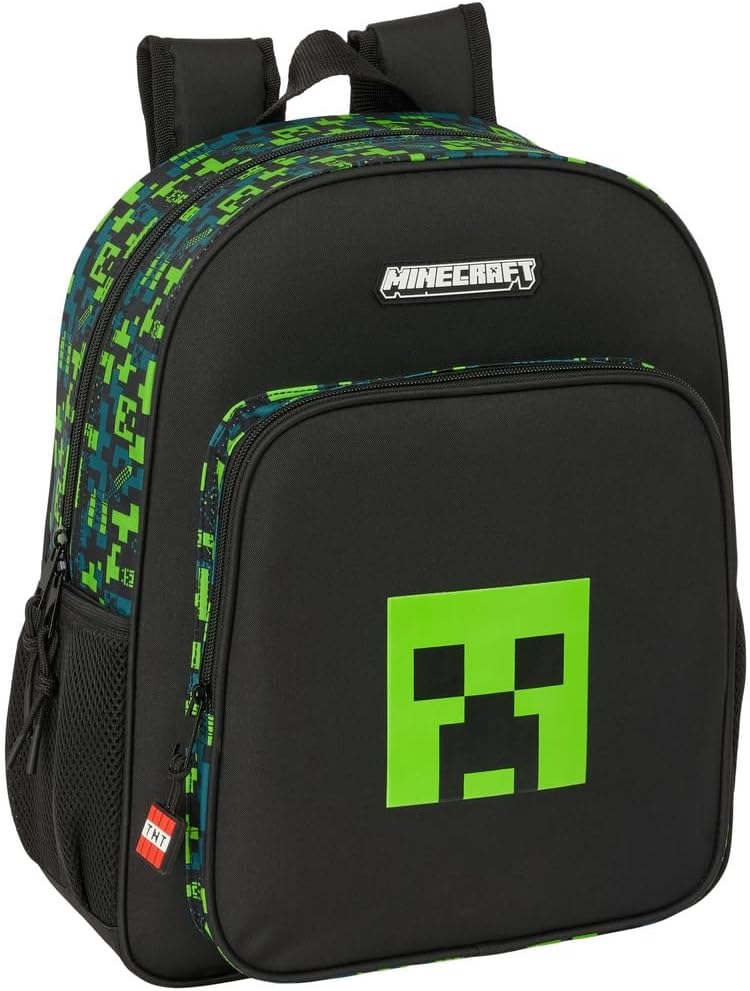 Safta Minecraft Tnt Children's School Backpack, Multicoloured, Adjustable & Trolley Compatible, Model M640 612547640