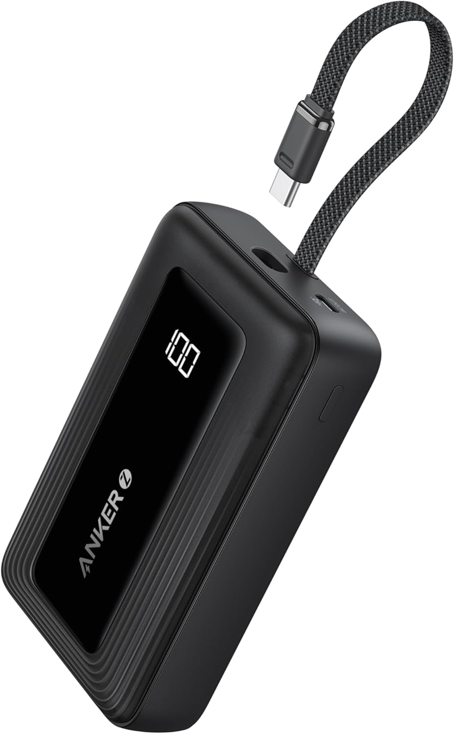 Anker Zolo Power Bank 20,000Mah Portable Charger With 30W Fast Charging And Built-In Usb-C Cable