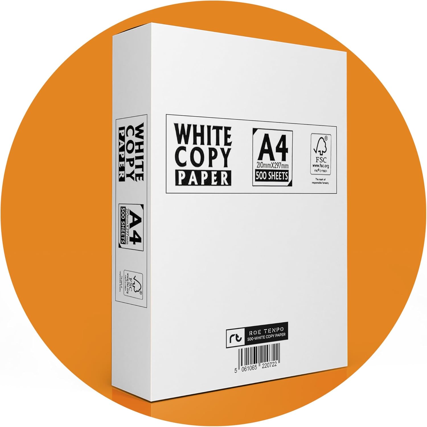 Roe Tenpo A4 Multi-Purpose Printer Paper, 500 Sheets, White