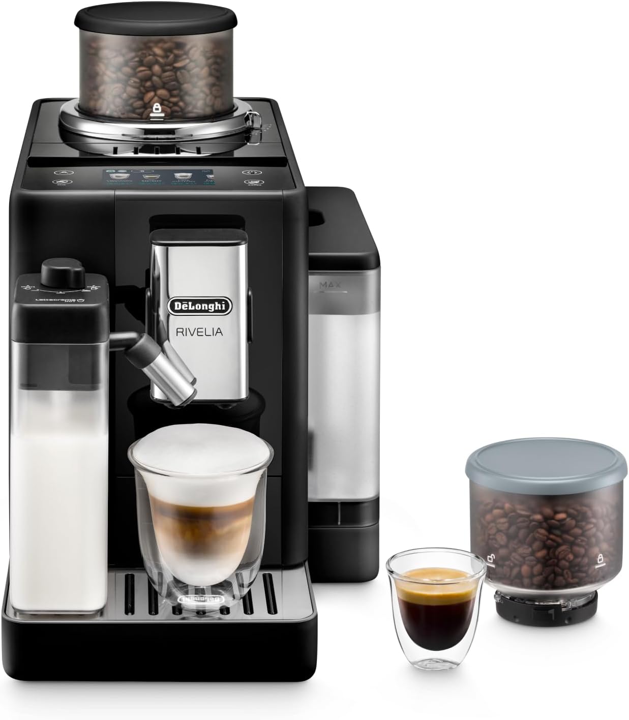 De'longhi Rivelia Exam440.55.B Fully Automatic Coffee Machine With Lattecrema Hot Technology