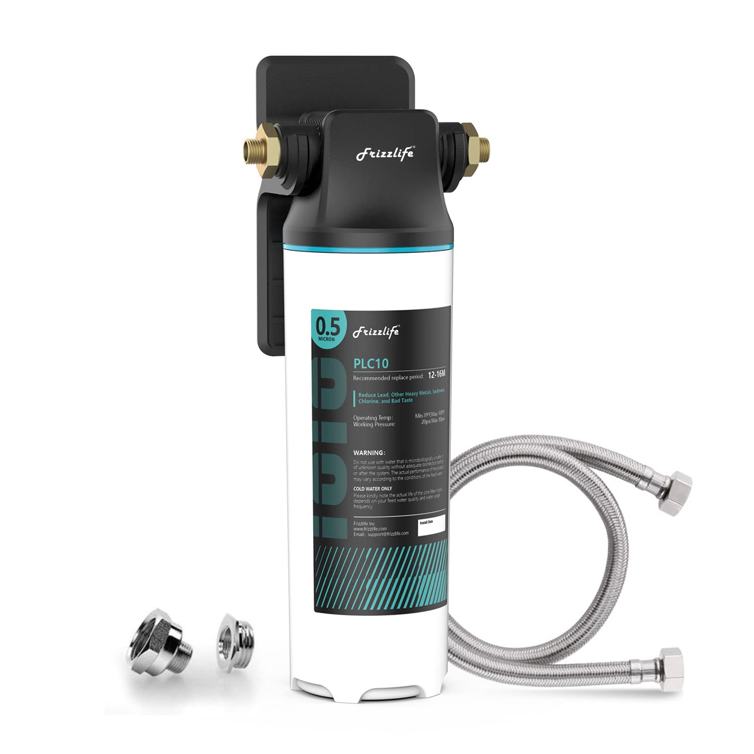Frizzlife Sw10 Under Sink Water Filter System, Nsf/Ansi 53&42 Certified, Reduces 99.99% Lead, Chlorine, Bad Taste & Odor