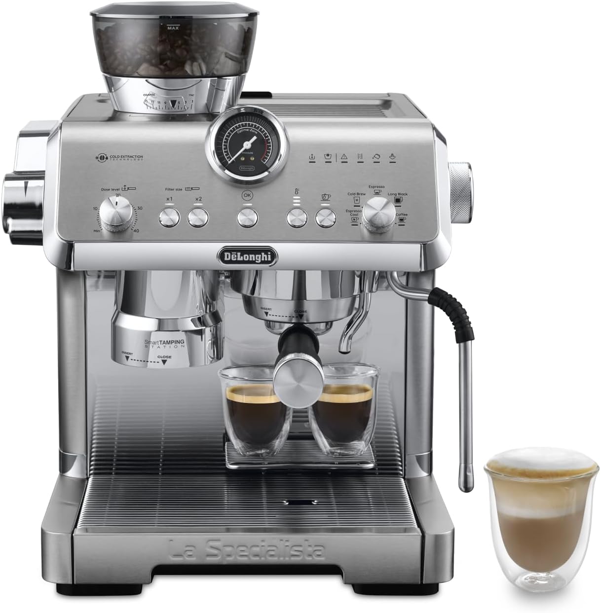 De'longhi La Specialista Opera Ec9555.M Espresso Coffee Machine With Integrated Grinder And Milk Frothing Wand