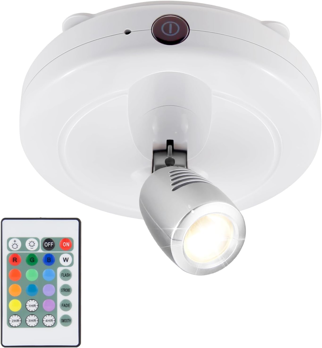 Honwell Wireless Led Spotlights Battery Operated 12 Colors Changing Ceiling Lights With Remote Control