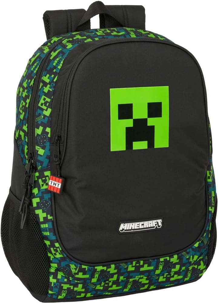 Safta Minecraft Tnt Children's School Backpack, Multicoloured, 32 X 16 X 44 Cm, Model M