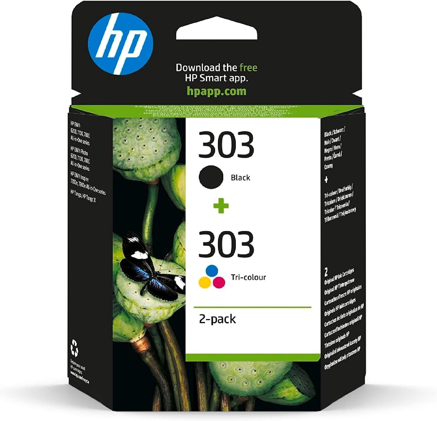 Hp 303 (3Ym92Ae) Original Ink Cartridges For Hp Envy And Tango Printers