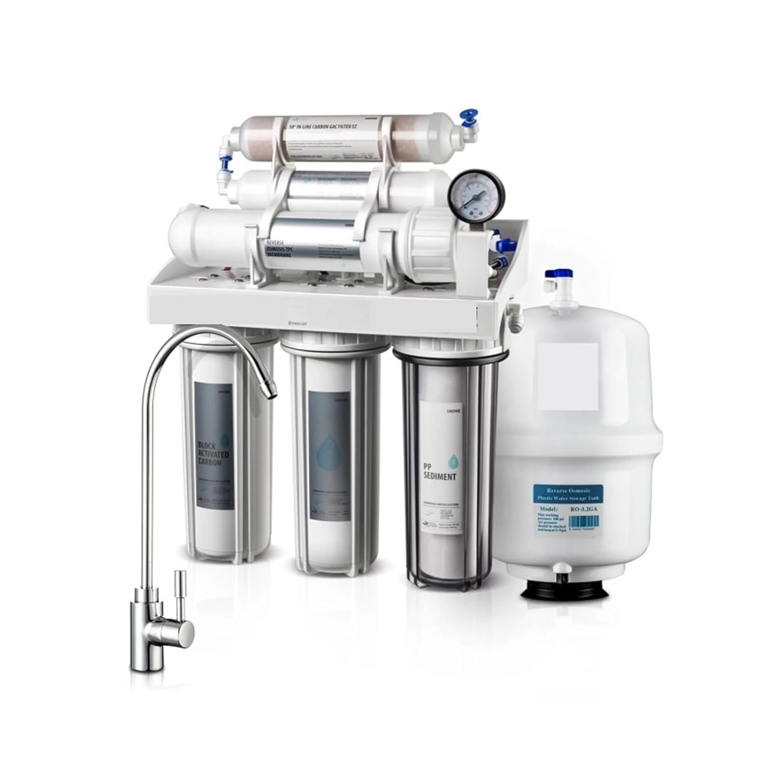 Ngbff 6-Stage Reverse Osmosis Water Filter System With Alkaline Remineralization & Pump