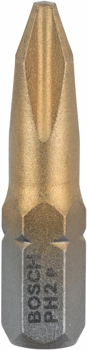 Bosch 2607001546 25Mm Ph2 Tin Maxgrip Screwdriver Bits (Pack Of 3)