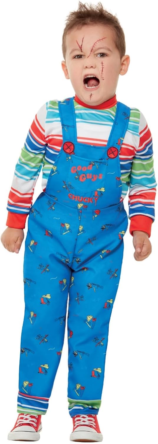 Smiffys Official Chucky Costume In Blue For Kids