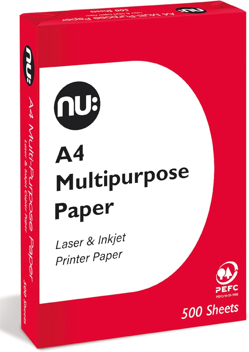 Nu: A4 Multi-Purpose Printer Paper, 500 Sheets, White