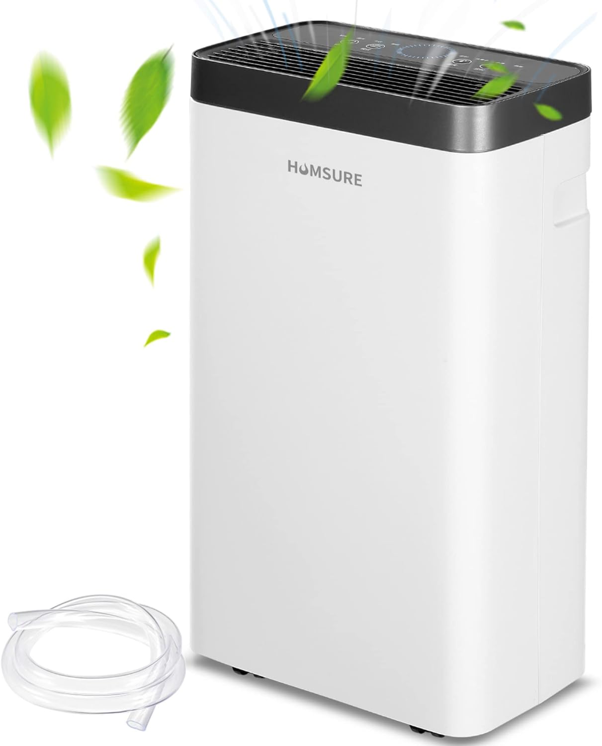 Humsure Dehumidifier 12L - Digital Humidity Display Dehumidifier For Home With Auto Defrost And Laundry Drying Functionality
