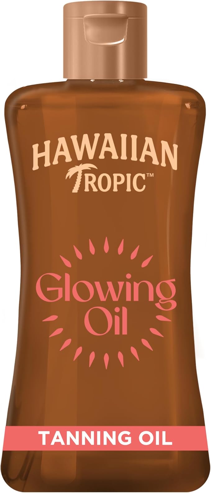 Hawaiian Tropic Glowing Tanning Oil 200Ml - Vegan Tanning Oil With Vitamin E And Tropical Coconut Scent