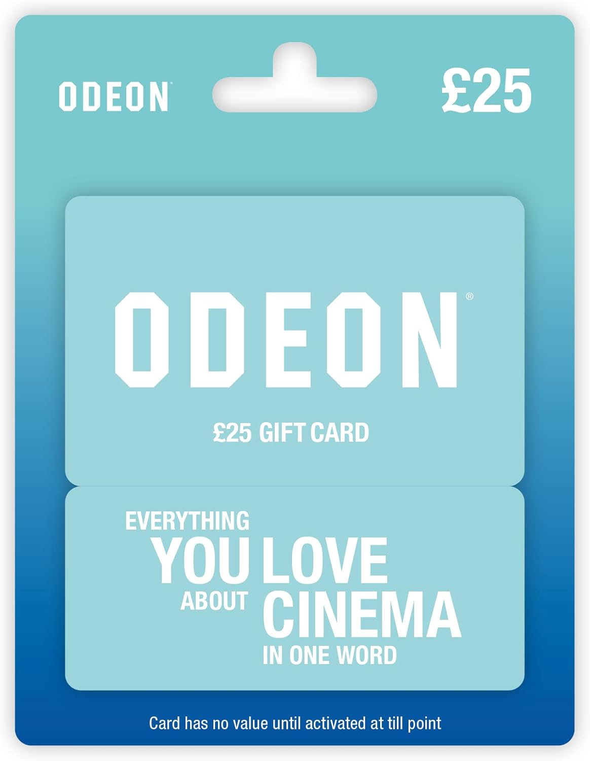 Odeon Gift Card - Delivered By Post, Uk Cinema Experience