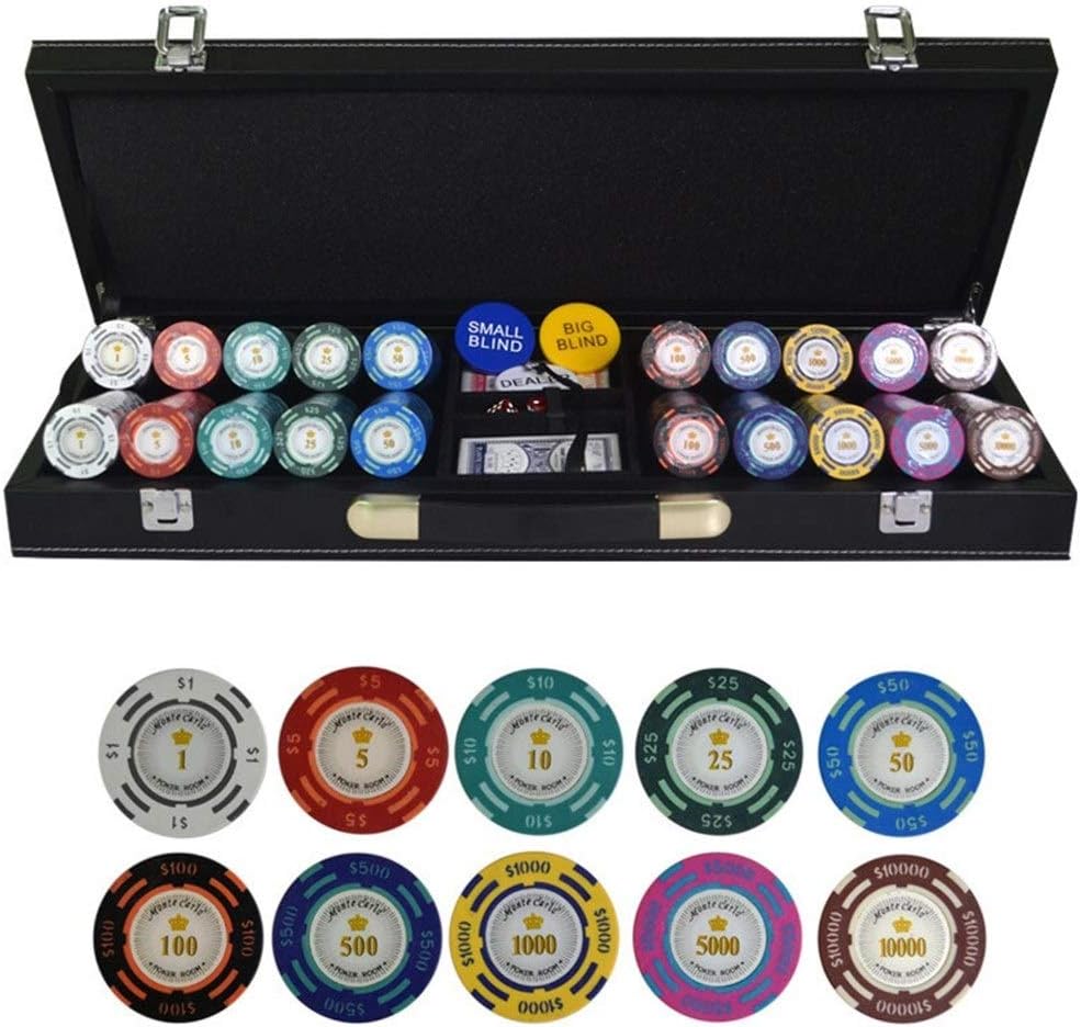 Tx Girl Texas Hold'em Poker Chips Set 500Pcs With Leather Case & Table Cloth