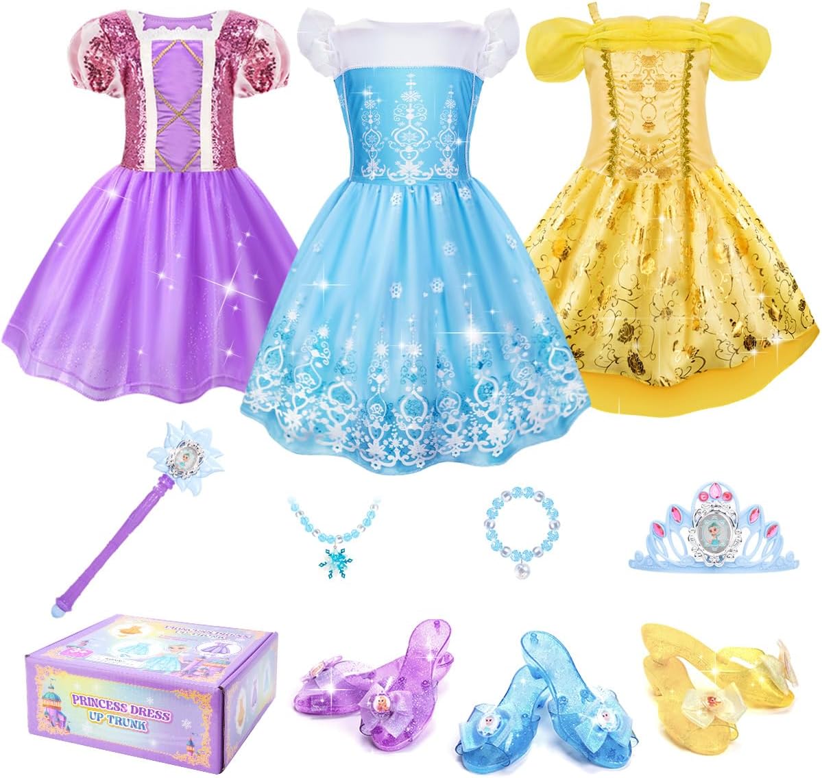 Meland Princess Costumes For Girls 6 Piece Set