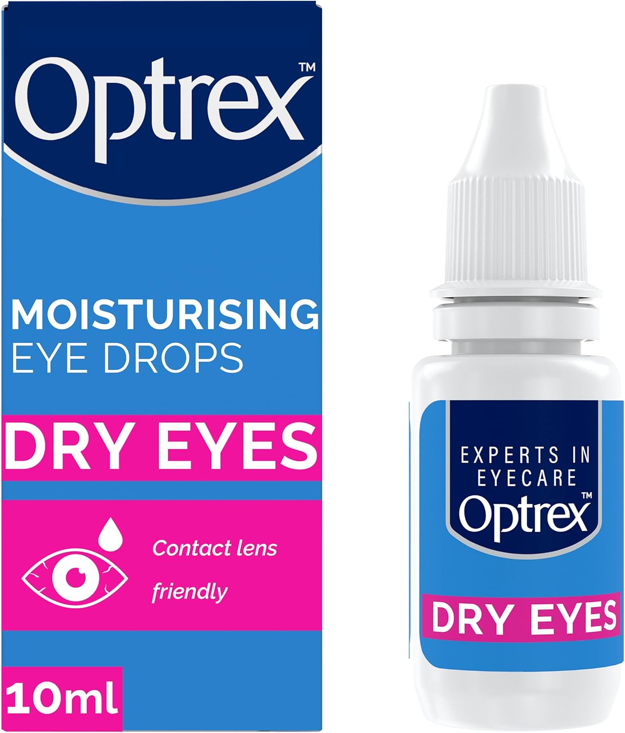 Optrex Moisturising Eye Drops 10Ml - Contact Lens Friendly Dry Eye Relief