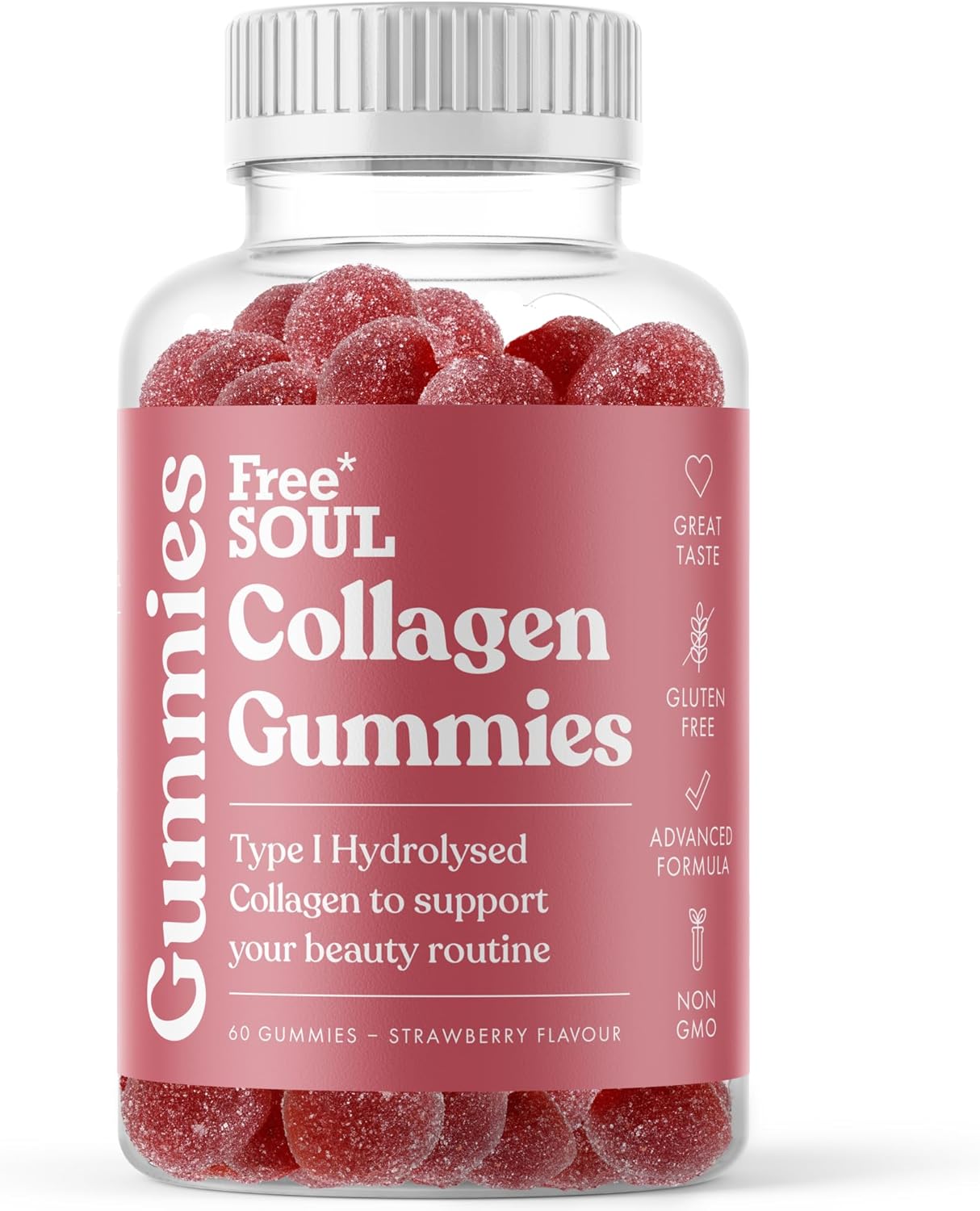 Free Soul Collagen Gummies - High Strength Marine Collagen Supplement With Superior Type 1 Collagen Peptides