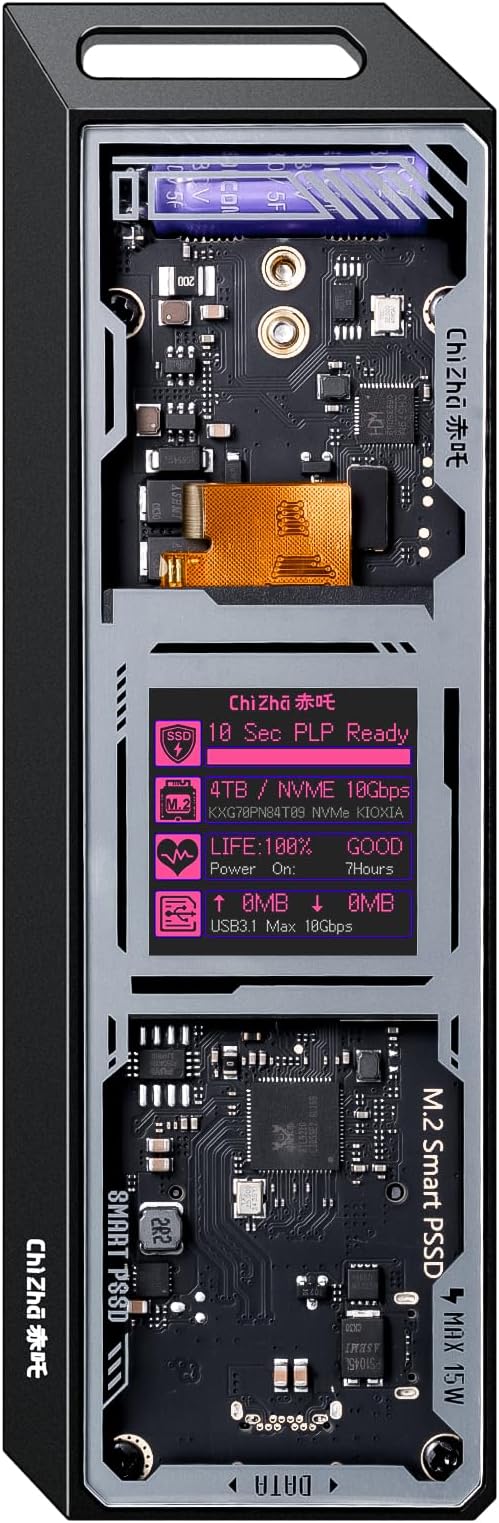 Dockcase Chizha Smart Ssd Enclosure, Nvme M.2 With 10S Plp & Dual Type-C Ports, Supports Up To 4Tb