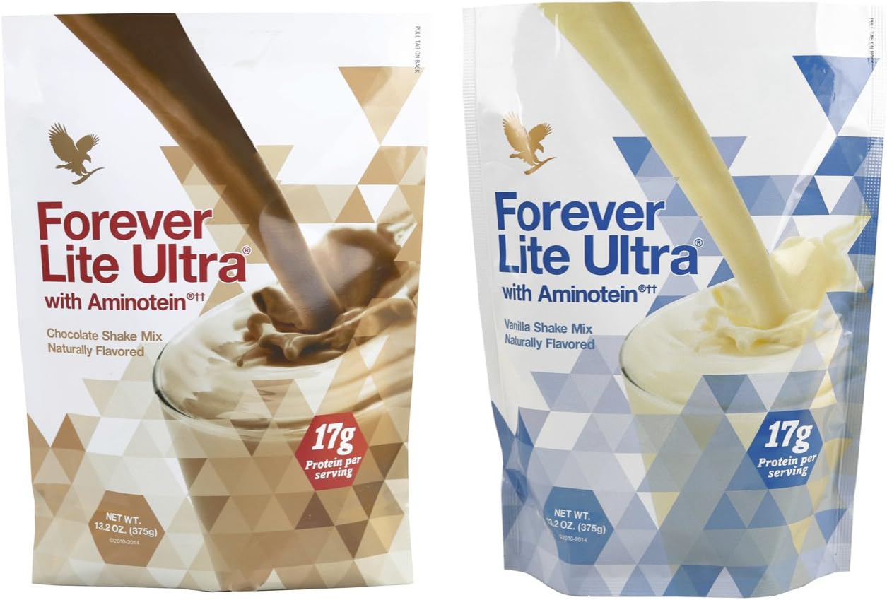 Forever Lite Ultra Chocolate and Vanilla Protein Supplement Powder