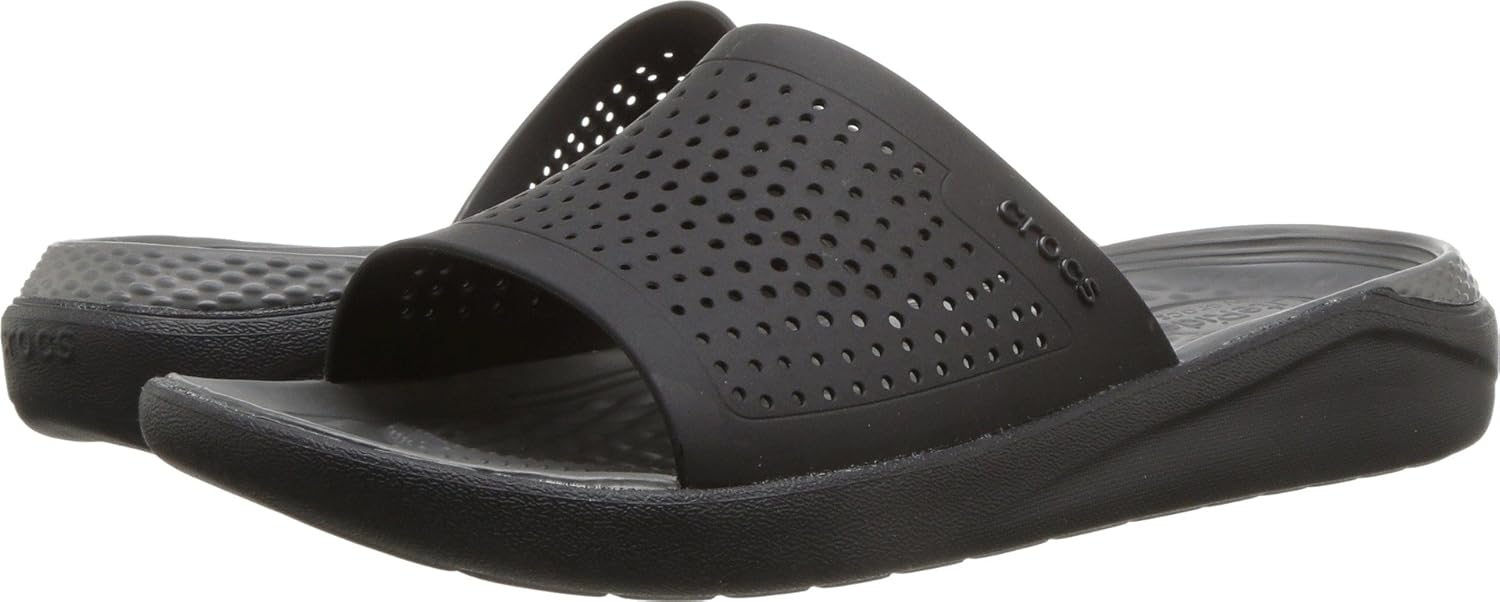 Crocs Unisex Literide Slide Flat Sandal - Literide Foam Footbed Comfort Shoe