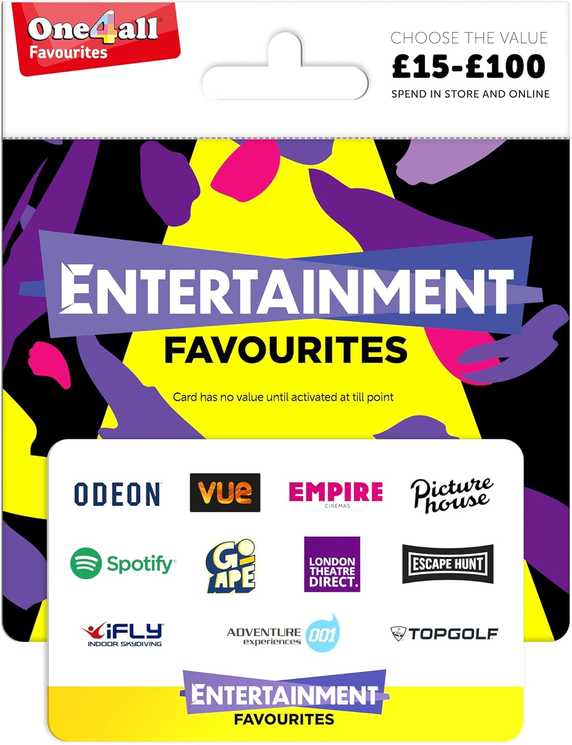 One4All Entertainment Favourites Gift Card - Uk Redemption
