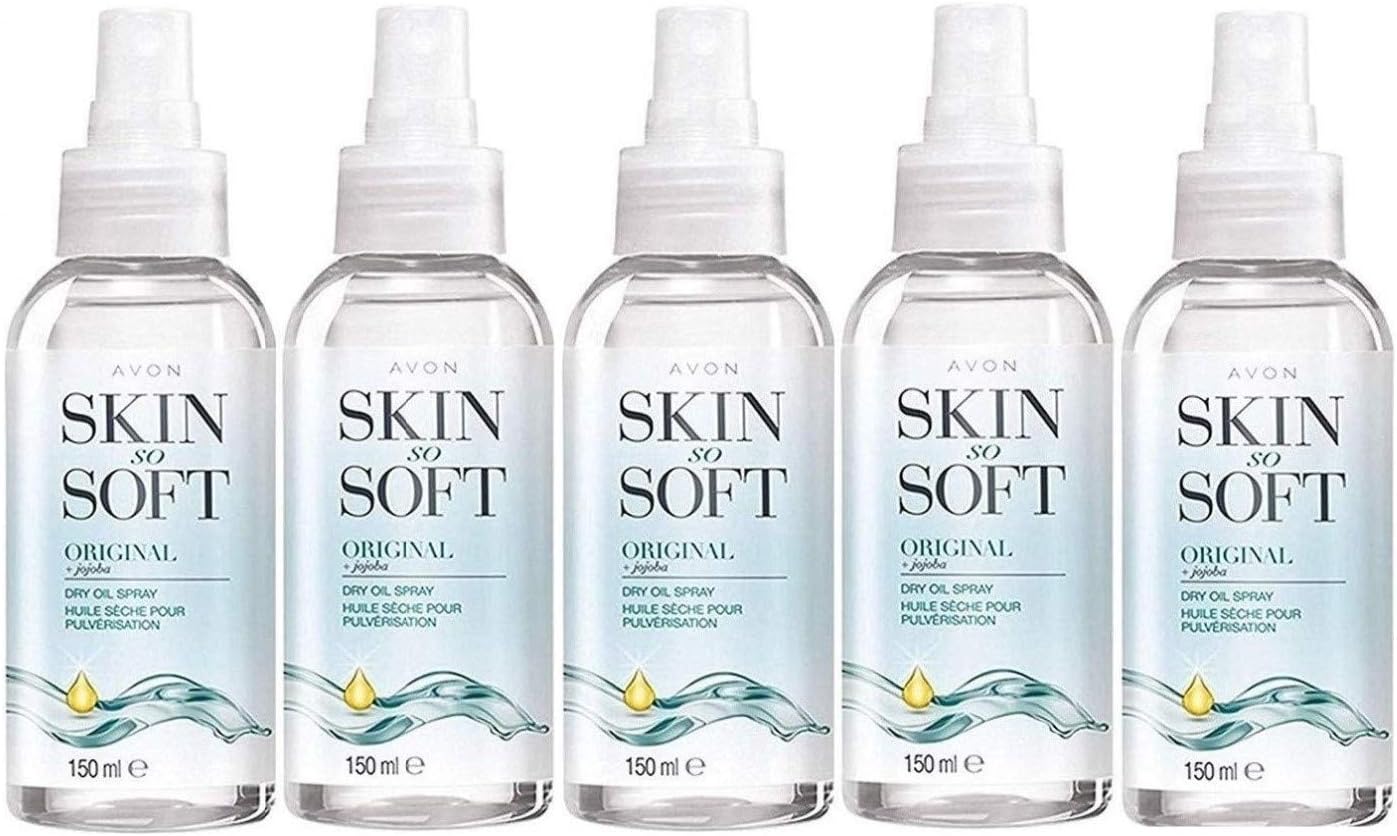 Avon Skin So Soft Original Dry Oil Body Spray 150Ml - Pack Of 5