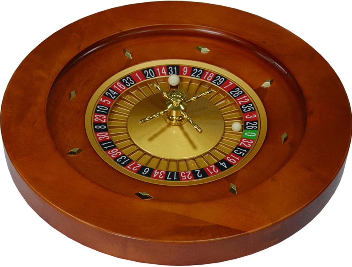 Generic D-66200770 Wooden Roulette Wheel Set Casino Grade Multifunctional Game