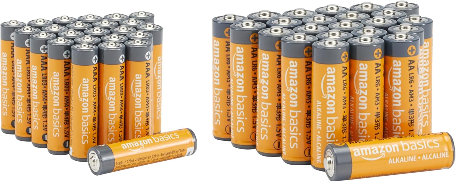 Amazon Basics High-Performance Alkaline Batteries 48-Pack (24 Aa + 24 Aaa)
