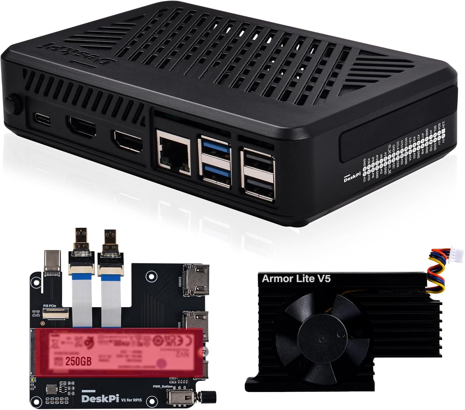 Geeekpi Deskpi Lite Pi5 Case For Raspberry Pi 5 Model Dp-0038