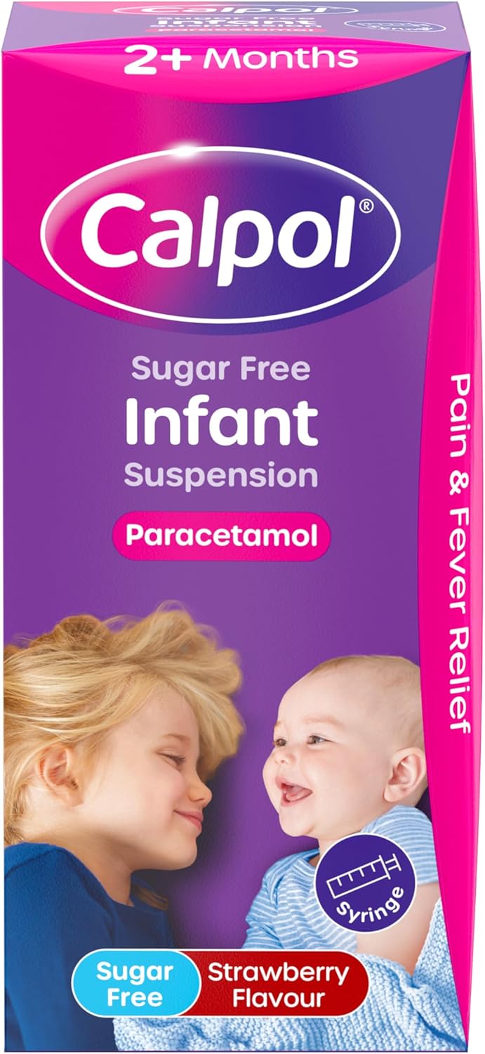 Calpol Sugar-Free Infant Suspension Paracetamol 100Ml Strawberry Flavour